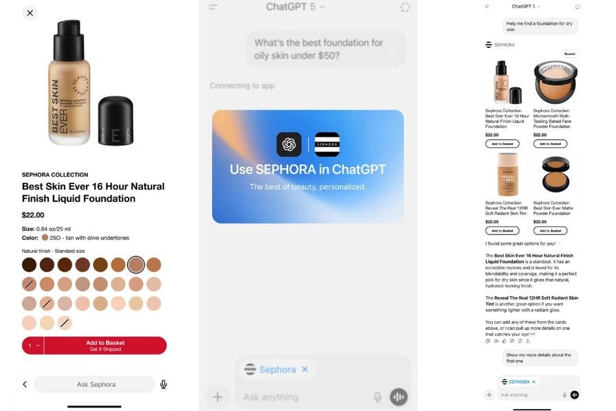 Sephora lance son app dans ChatGPT : ce que la première intégration beauty-IA révèle sur l'avenir du commerce